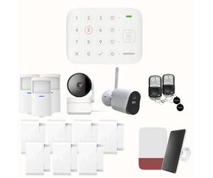 Daewoo - Pack de alarma conectada Wifi/GSM Vigilia VIG104+ - Sistema inalámbrico y sin suscripción, compatible con animales, detectores y sirena solar in maras de vigilancia Full HD, Aplicación