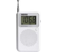 Daewoo Radio Digital DRP-115 | Radio de Bolsillo Am/FM | Sintonización Digital | Transistor con Pantalla LCD | Color Blanco