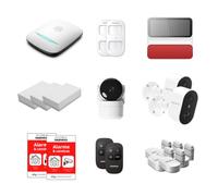 Daewoo Security - PA554Z WiFi & gsm Smart Home Alarma Pack - Sistema de Seguridad inalámbrico con 2 cámaras Exteriores, cámara Interior, Sirena Solar, detectores Zigbee - sin suscripción