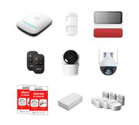 Daewoo Security - Pack de Alarma para casa conectada WiFi & gsm - Sistema de Seguridad inalámbrica con cámaras giratorias Interiores y Exteriores, Sirena Solar, detectores Zigbee, sin suscripción