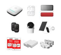 Daewoo Security - Pack de Alarma para casa conectada WiFi y gsm - Sistema de Seguridad inalámbrico con cámaras Interiores y Exteriores + solares, Sirena, detectores Zigbee - sin suscripción - Alexa