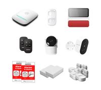 Daewoo Security - Pack de Alarma para casa conectada WiFi y gsm - Sistema de Seguridad inalámbrico con cámaras Interiores y Exteriores, Sirena Solar, detectores Zigbee - sin suscripción