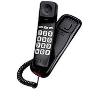 Daewoo Teléfono Gondola DTC-160 | Teléfono Fijo Sobremesa y Pared | Teclas Grandes | Pantalla LCD Retroiluminada | Teléfono Fijo con Identificador de Llamada | Color Negro