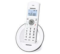 Daewoo Teléfono Inalámbrico Dect DTD-1400 | Teléfono Inalambrico Para Mayores | Identificador de Llamadas | Pantalla Retroiluminada | Color Blanco