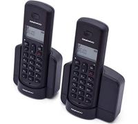Daewoo Teléfono Inalámbrico Duo DTD-1350 | Sencillo y Fácil de Usar | Identificador Llamadas | Tecnología Gap | Color Negro