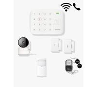 Daewoo Vigilia+ - Alarma para casa conectada con Wi-FI y gsm con cámara giratoria, detectores de Apertura/vibración, Detector de Movimiento Animal, Control Remoto, Insignias RFID, aplicación móvil