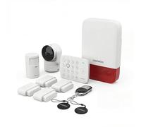 Daewoo Vigilia VIG102+ - Sistema inalámbrico sin suscripción, Compatible con Animales, detectores y Sirena incluidos, Incluye cámara de vigilancia Full HD, aplicación incluida