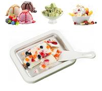 Daffezon Petrus Bandeja para Helados, máquina para Hacer Helados enrollados, Mini Bandeja para Hacer Helados DIY, Bandeja de enfriamiento rápido con 2 espátulas