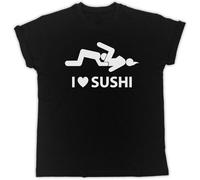 Daffy I Love Sushi Funny Gift Designer Unisex T-Tshirts Camisetas y Tops(X-Large)