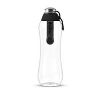 Dafi Botella Filtrante de Agua con un Filtro de Carbón Activado 0,5L, Negro - sin BPA, Elimina el sabor y el olor a cloro - para la Escuela, el Gimnasio, los Viajes - Botella Filtradora de Agua