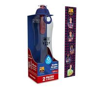 Dafi Botella de Filtro de Agua de Carbón + 2 Filtros 0,7L, FC Barcelona - Ideal para la escuela, el trabajo, el gimnasio | Elimina el sabor y el olor a cloro, Ergonómico y duradero