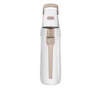 Dafi Botella de Filtro de Agua SOLID Beige, 0,7 L - con Filtro de Carbón activado que mejora el pH, sin BPA, Elimina el sabor y el olor a cloro, fabricada con resistente Tritan™
