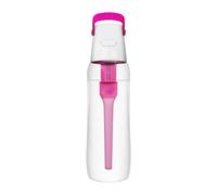 Dafi Botella de Filtro de Agua SOLID Flamingo, 0,7 L - con Filtro de Carbón activado que mejora el pH, sin BPA, Elimina el sabor y el olor a cloro, fabricada con resistente Tritan™