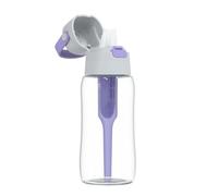 Dafi Botella de Filtro de Agua SOLID Lavender, 0,5 L - con Filtro de Carbón activado que mejora el pH, sin BPA, Elimina el sabor y el olor a cloro, fabricada con resistente Tritan™