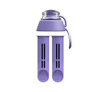 DAFI Juego de 2 filtros + tapón para botella con filtro DAFI Soft | Color morado | Filtros de recambio | Respetuoso con el medio ambiente | Sin BPA | Filtros de carbón | Materias primas certificadas