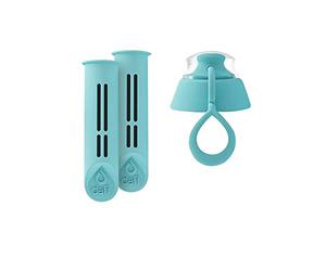 DAFI Juego de 2 filtros + tapón para botella con filtro DAFI Soft | Color morado | Filtros de recambio | Respetuoso con el medio ambiente | Sin BPA | Filtros de carbón | Materias primas certificadas