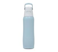 Dafi Solid Steel Cold Botella de Agua con Filtro Purificador, Termica Azul, 500ml - 24h Frío, Con Pajita, Acero Inoxidable, Doble pared, Sin BPA - Water bottle, para el Gimnasio