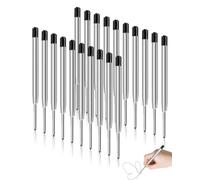 DAFNE 20 recambios negros para bolígrafo, especificación G2, ancho de línea medio, compatibles con marcas como Parker, Pelikan y Faber-Castell. Recambios duraderos y estándar para bolígrafo