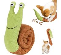 DAFORERAL Juguete chirriante para perro, juguete para olfatear para perros con 3 ruidos, lindos juguetes de rompecabezas en forma de caracol, dispensador de golosinas de entrenamiento para perros para