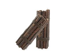 DAFORERAL Palitos masticables de madera de manzana para animales pequeños, juguetes interactivos para hámsteres, conejos, chinchillas, cobayas, dientes de moler diversión (rama de manzana, 50 g)