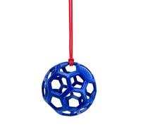 DAFORERAL Pelota de juguete colgante para caballos, cabras, ovejas, pelota de alimentación TPR duradera, comedero de heno para enriquecimiento de animales, diseño resistente al estiramiento (azul)