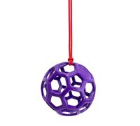 DAFORERAL Pelota de juguete colgante para caballos, cabras, ovejas, pelota de alimentación TPR duradera, comedero de heno para enriquecimiento de animales, diseño resistente al estiramiento (morado)