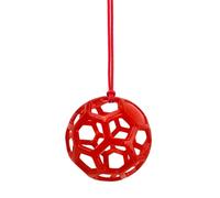 DAFORERAL Pelota de juguete colgante para caballos, cabras, ovejas, pelota de alimentación TPR duradera, comedero de heno para enriquecimiento de animales, diseño resistente al estiramiento (rojo)
