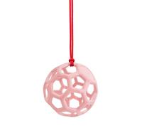 DAFORERAL Pelota de juguete colgante para caballos, cabras, ovejas, pelota de alimentación TPR duradera, comedero de heno para enriquecimiento de animales, diseño resistente al estiramiento (rosa)