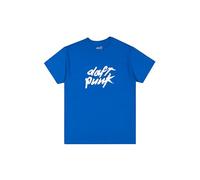 Daft Punk Camiseta Unisex DP Retail Classic Logo Blue Replenishment, Azul, L