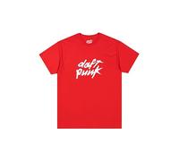 Daft Punk Camiseta Unisex para Adultos con Logotipo Oficial Merch Classic, Rosso, M