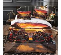 DAFUfbw Formulaa Racing Juego De Sábanas Double（200x200cm） Diseño De Pit Stop, Fundas Nórdicas Impresas En 3D, Microfibra Suave Bedding Set, Fundas De Almohada, Sueño Profundo