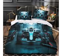 DAFUfbw Formulaa Racing Juego De Sábanas Single（135x200cm） Diseño De Racing Car, Fundas Nórdicas Impresas En 3D, Microfibra Suave Bedding Set, Fundas De Almohada, Sueño Profundo