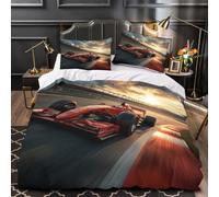 DAFUfbw Formulaa Racing Juego De Sábanas Single（135x200cm） Diseño De Racing Car, Fundas Nórdicas Impresas En 3D, Microfibra Suave Bedding Set, Fundas De Almohada, Sueño Profundo