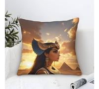 DAFUfbw Fundas De Cojín Egyptian Queen 50x50cm, Funda De Almohada Cuadrada De Cleopatra para Patio Al Aire Libre, Jardín, Sala De Estar, Sofá, Decoración De Casa De Campo