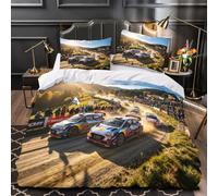 DAFUfbw Rally Racing Juego De Sábanas Single（135x200cm） Diseño De Off-Road Rally, Fundas Nórdicas Impresas En 3D, Microfibra Suave Bedding Set, Fundas De Almohada, Sueño Profundo