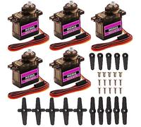 DaFuRui 2 Piezas SG90 Micro Servo Motor Mini 9G Compatible para Arduino RC Robot Helicóptero Avión Barco Controles, 5 piezas-MG90S