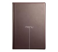 DAG Style Risto Porta Menú, PVC, Cacao, A4 (para hojas 21x29,7 cm)