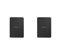 DAG Style Toscana Porta Menú, PVC no toxico, Color Negro, A5, 23x16.2x3 cm, Made in Italy (Paquete de 2)