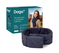 Daga Bufanda Calefactable sin Cables - Calor Envolvente para Cuello y cervicales, 7 Horas, 3 Niveles, Lavable, Azul