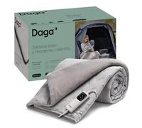 Daga CaldoPlaid Adapto Camping, Manta Eléctrica ideal para autocaravana, caravana, tienda de campaña, 160x120 cm, Bajo consumo, Tecnología Adapto, Segura, Calentamiento rápido, 6 Temperaturas, Lavable