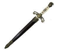 Daga Medieval 13747-3 | Cuchillo-puñal templario histórico de coleccionista con Vaina. Colección de artículos Antiguos…