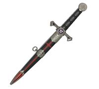 Daga Ornamentación Tole 10 Templaria (23,20 cm) | Fantasía Ornamental, de coleccionista con Vaina. Colección de artículos Antiguos