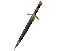 Daga Rey Brujo | Daga templaria (Arma Blanca de decoración) con Hoja de Acero [35 cm]. Ausencia de Filo, atrezo.