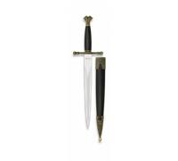 Daga tole10 negra. hoja de acero inox de 24 cm incluye vaina
