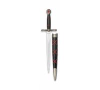 Daga tole10 negra-roja hoja de acero inox de 23.6 incluye vaina