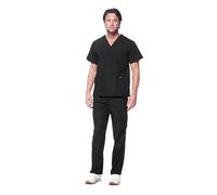 Dagacci Scrubs - Conjunto de Uniforme médico para Hombre - Negro - XX-Large