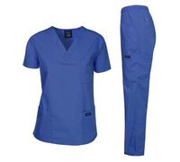 dagacci Unisex Mujer y Hombre para uniforme médico conjunto de bata médica Unisex Top y pantalones - -