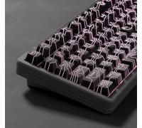 dagaladoo Double Shot - Juego de 118 Teclas PBT con Brillo topográfico Negro a través de Teclas Personalizadas, Perfil de Cereza, Teclas Personalizadas para Teclado mecánico 60/65/75/TKL/96/100% US