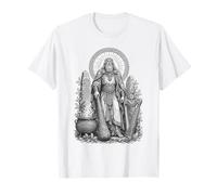 Dagda Celta Padre Dios Sagrado Caldero Línea Arte Camiseta