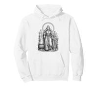 Dagda Celta Padre Dios Sagrado Caldero Línea Arte Sudadera con Capucha
